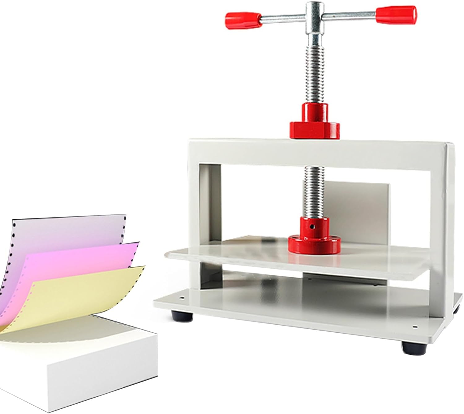 Book Press Machine, A4/A3 Manual Paper Press for Bookbinding, Invoice Flattening(34.5x22x34cm/14x9x13in)