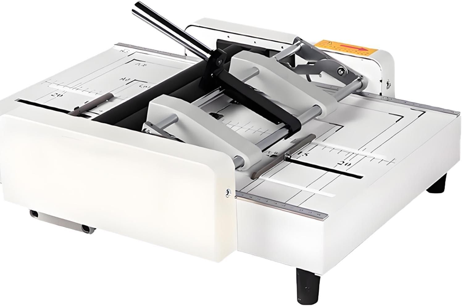 A3 Booklet Folding Binding Machine, Multifunctional Paper Stapling Making Manual Booklet Paper Folder Stapler Machine with Visible Panel for Schools Print Stores, Offices 5nails