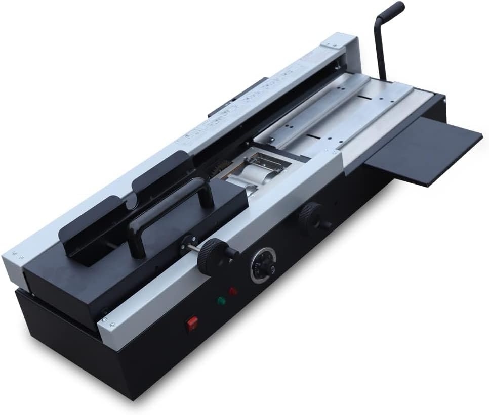 HYUIO A4 Book Desktop Binding Machine Hot Melt Glue Book Paper Binder Perfect 1200W 4cm 220V Book Binding Machine Wireless A4 Hot Melt Glue Paper Binder