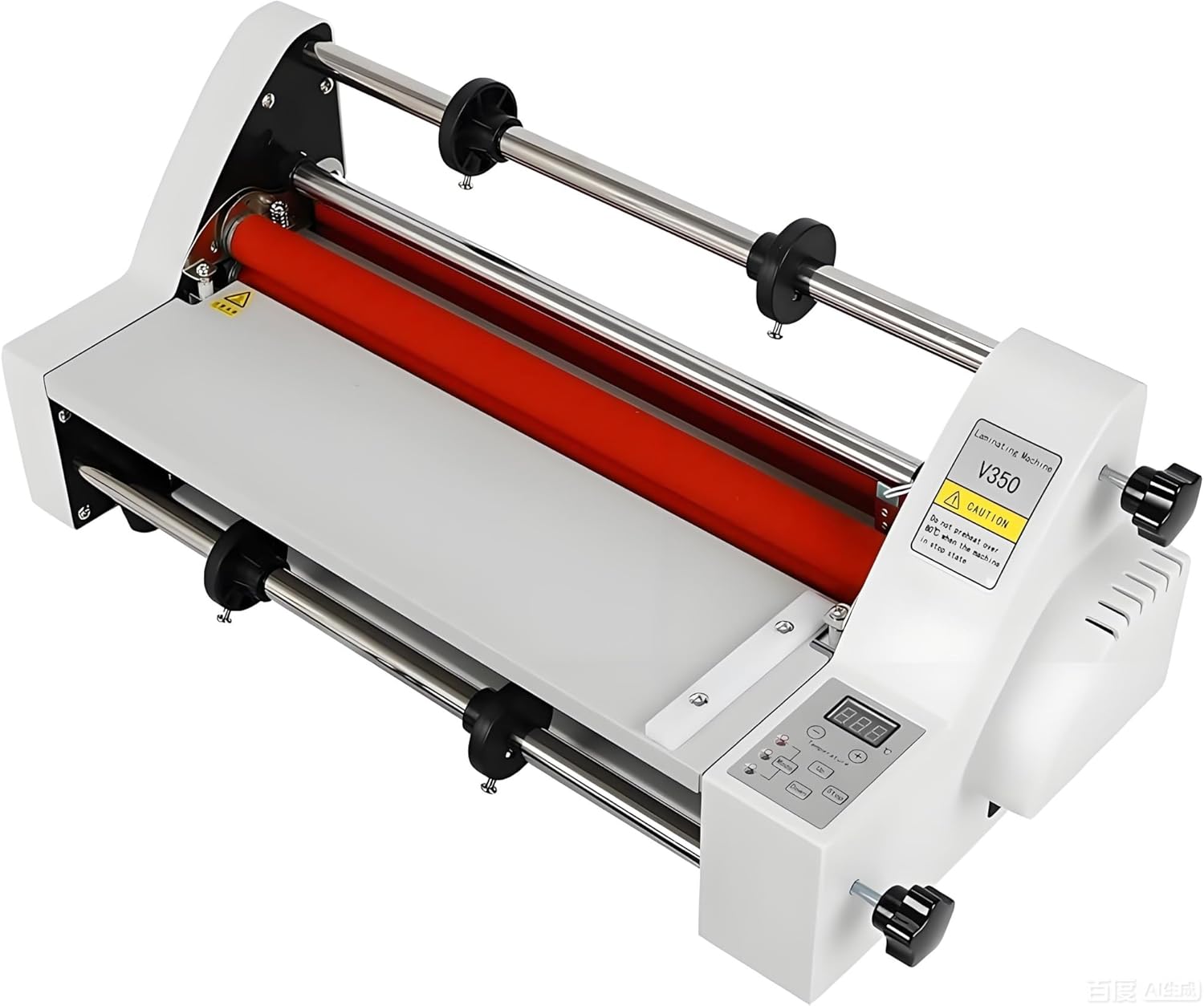 LYNNEYING 350mm Hot Cold Roll Laminator for PTE Film, Digital Display Single&Dual Sided Laminating Machine with 4 Rollers for School Office Commercial Use