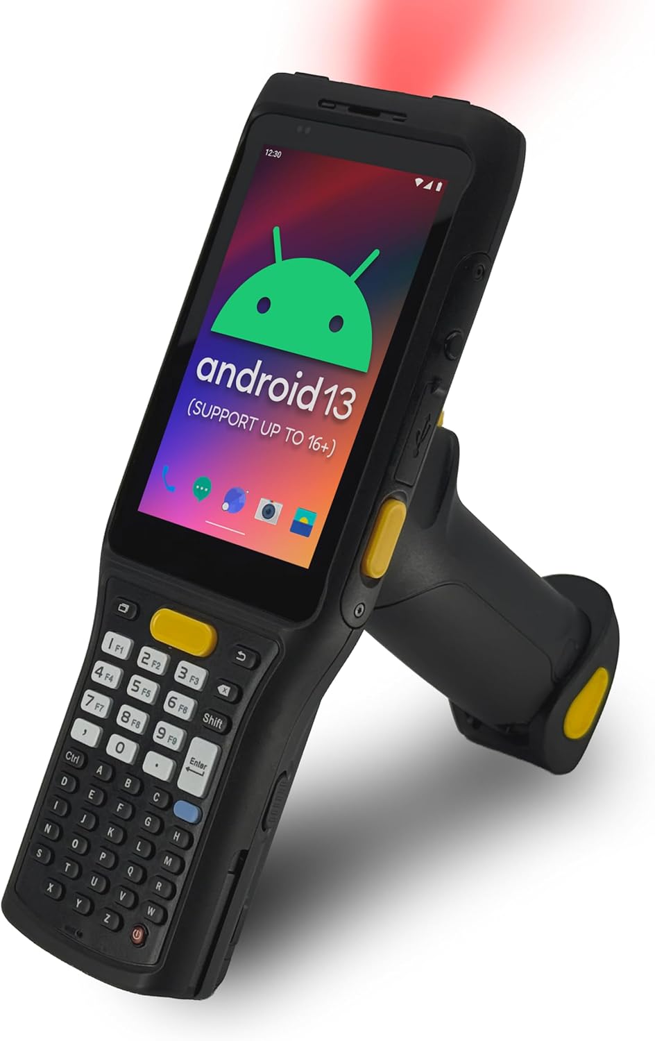 Chainway C63 Wireless Android Pistol-Grip Handheld 2D/1D/QR Barcode Reader | Zebra Scanner 2FT, 40FT, or 100FT | Android 13 (Support to 16+) | IP67 Rugged | WiFi, NFC, BT, GPS | for Inventory Scanning