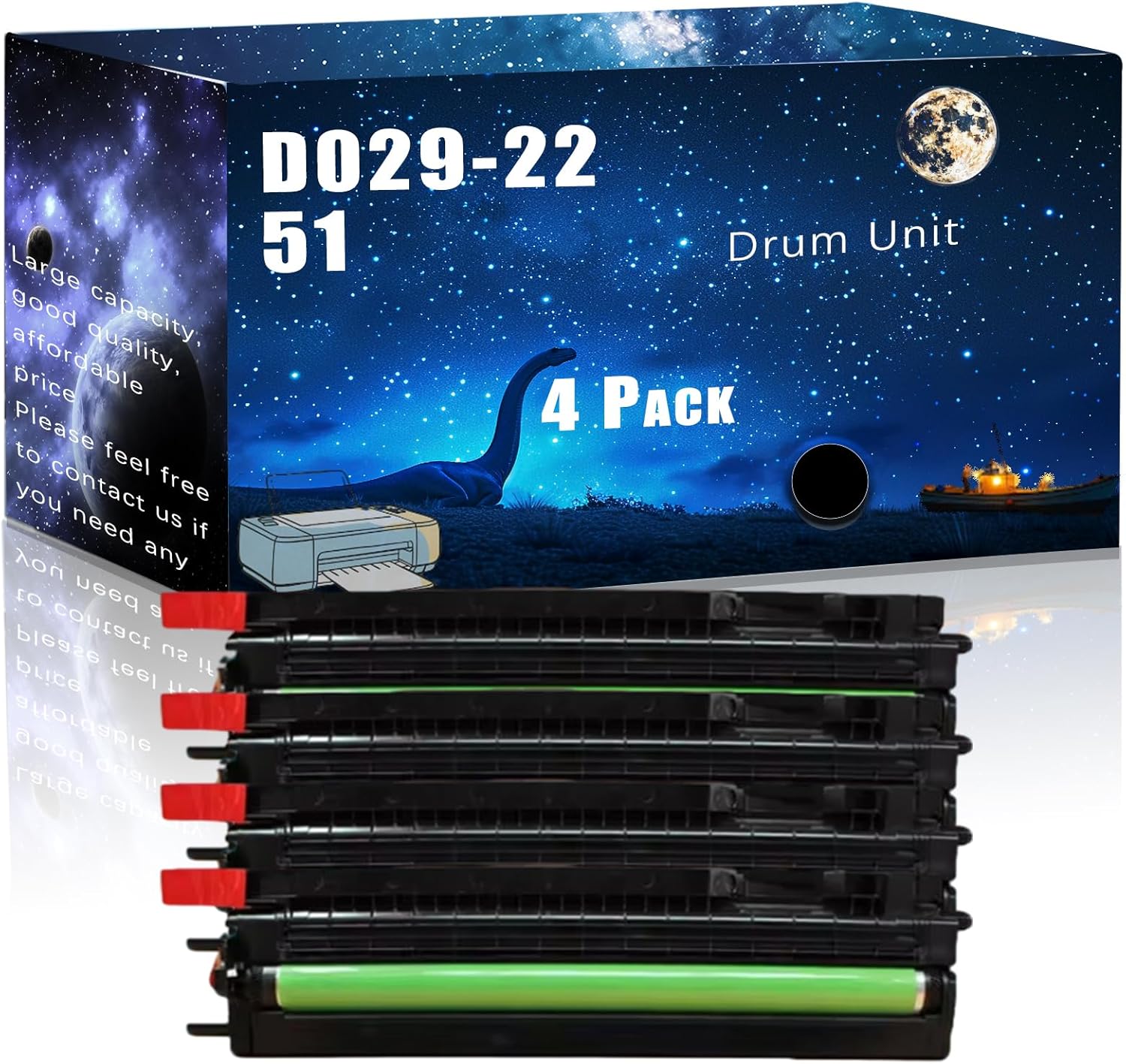 MUCQL D029-2251 Compatible Drum Unit Replacement for Ricoh High Yield Compatible Aficio MP C5000SPF C3300SPF Printer, Meet Printing Needs (4 Pack Black)