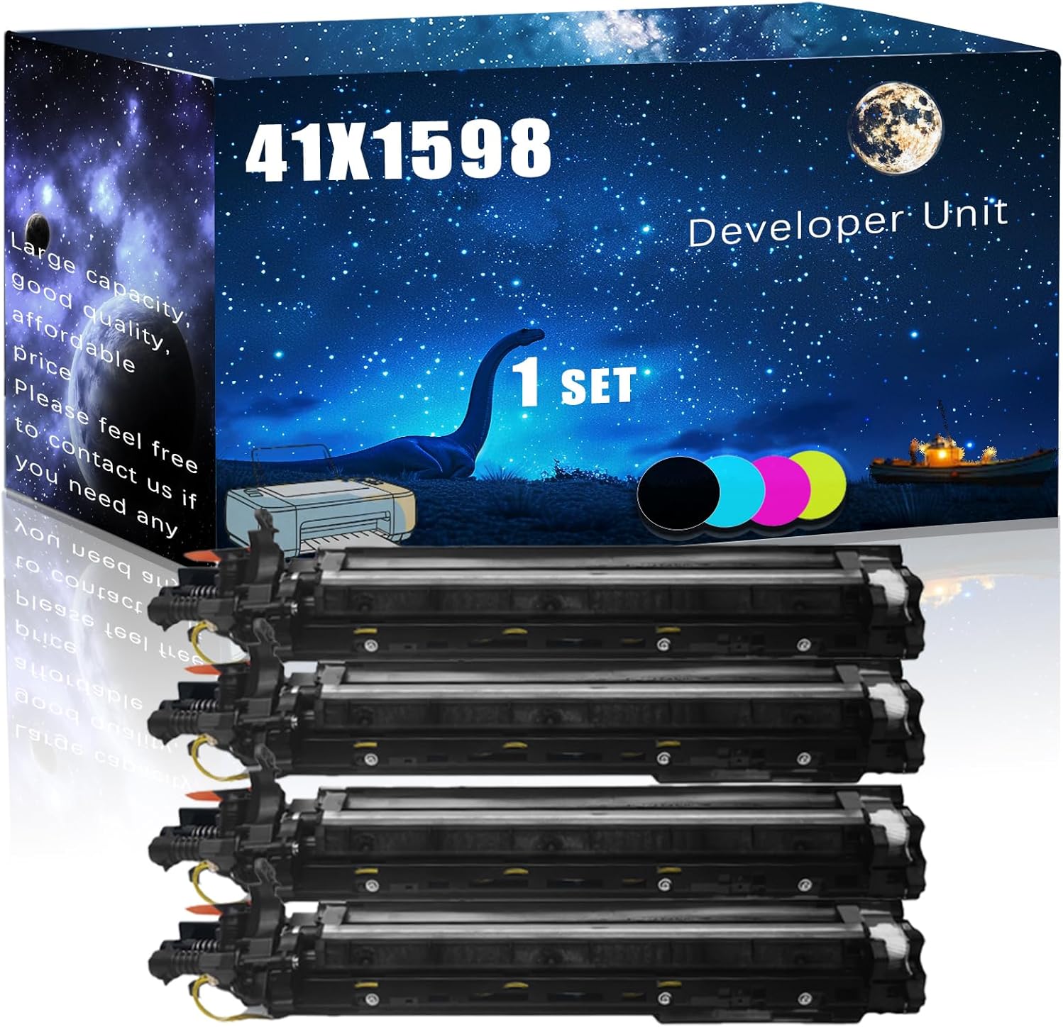 41X1598 Compatible Developer Unit Replacement for Lexmark High Yield Compatible CX923dxe CX924dte CX924dxe XC9235 XC9245 XC9255 XC9265 Printers, Meet Printing Needs (4-Pack BK/C/M/Y)