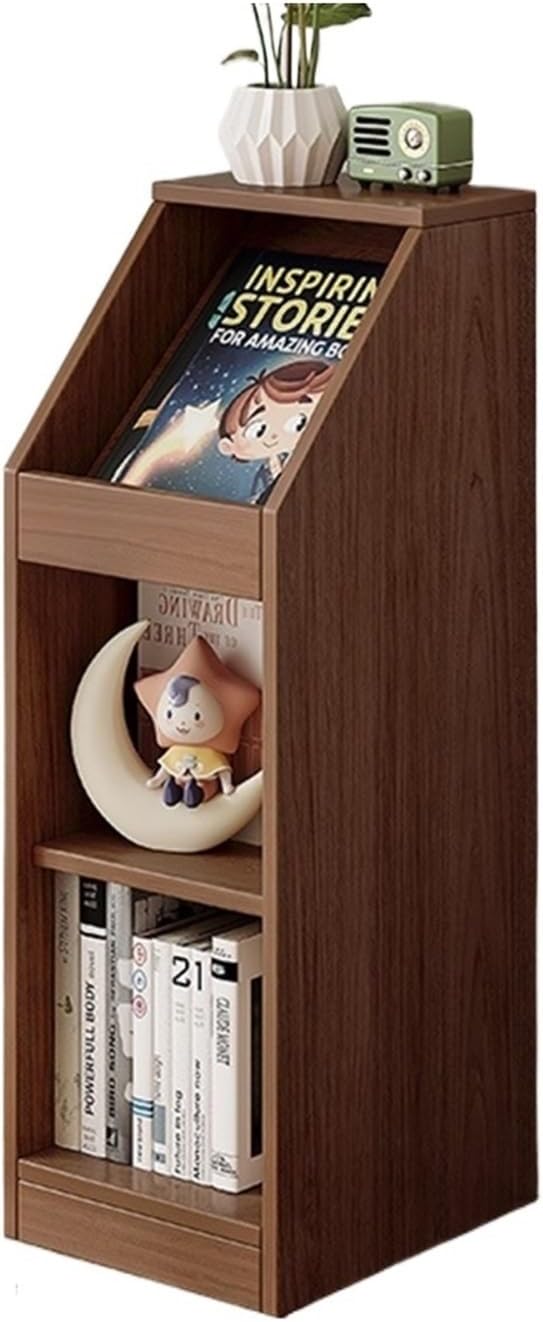 MOOWI Bookshelf Bookshelf Free Combination Student Home Storage Grid Cabinet Floor-to-Ceiling Storage Cabinet Solid Wood Storage Cabinet Short Bookcase Book Shelf(Color:S)