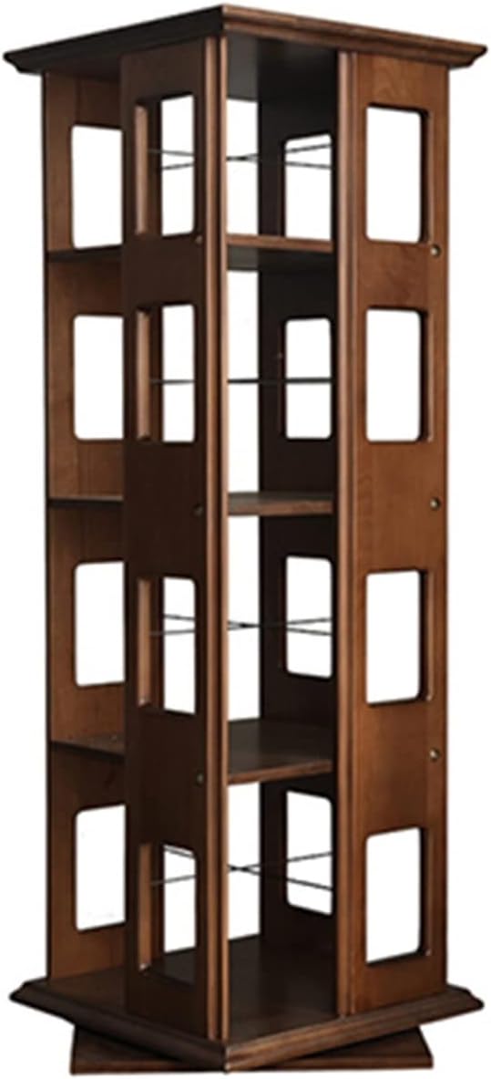 UNNS Bookshelf 360° Rotating Bookshelf Floor-Standing Bookshelf Large-Capacity Living Room Display Rack Bookcase Study Storage Bookshelf Bookcase Organizer (Color : A)