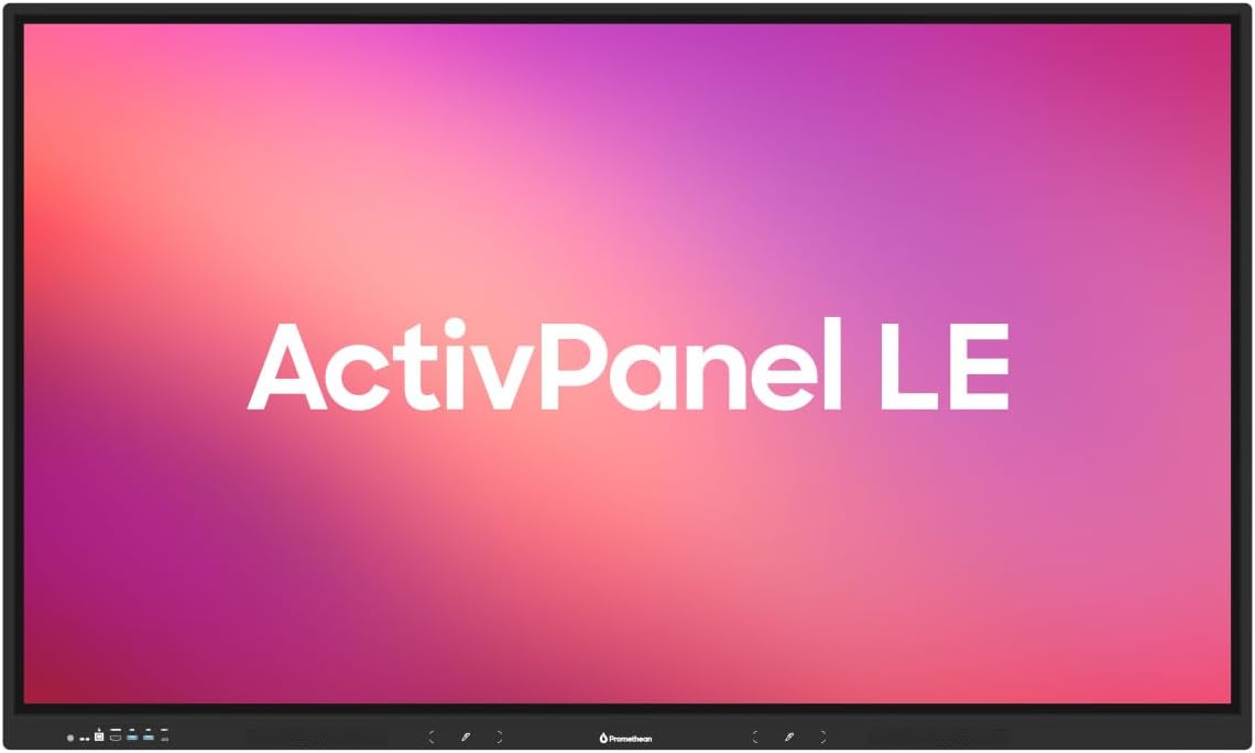 Promethean ActivPanel LE 86” High Specification Digital Whiteboard, 4K UHD, Interactive Display, Android OS, EDLA Certified, 3 Year Onsite Support
