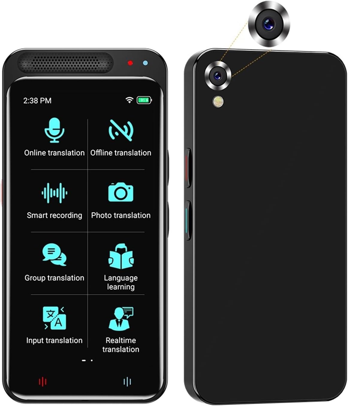 Portable Smart Translator, Realtime Translation 134 Languages for Foreign Travel High Speed Accuracy for Business Learning