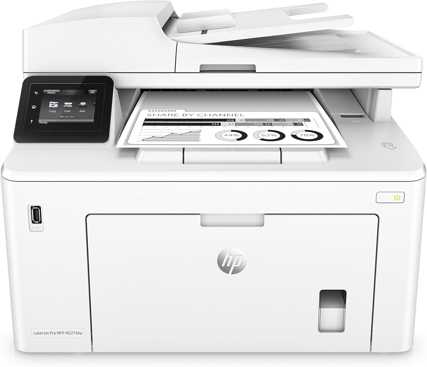 HP Laserjet Pro M227fdw All-in-One Wireless Laser Jet Printer, Mobile, USB WIFI Direct Print, Copy, Scan, fax Multi-functional Black/White (G3Q75A) - (Renewed)