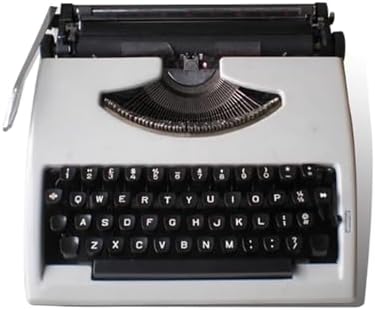 Classic Manual Typewriter - Vintage Two-Color Printing, Perfect for Notes, Letters & Creative Writing - No Power Supply Needed - Ideal Gift for Writers (White)