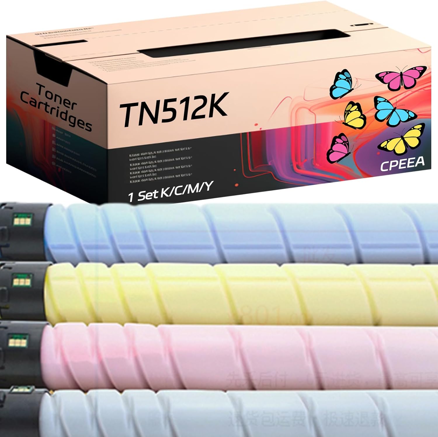 CPEEA Compatible for Konica Minolta TN512K TN512C TN512M TN512Y Toner Cartridges Work for Konica Minolta bizhub C454e C554 C554e Printers (4-Pack BK/C/M/Y)