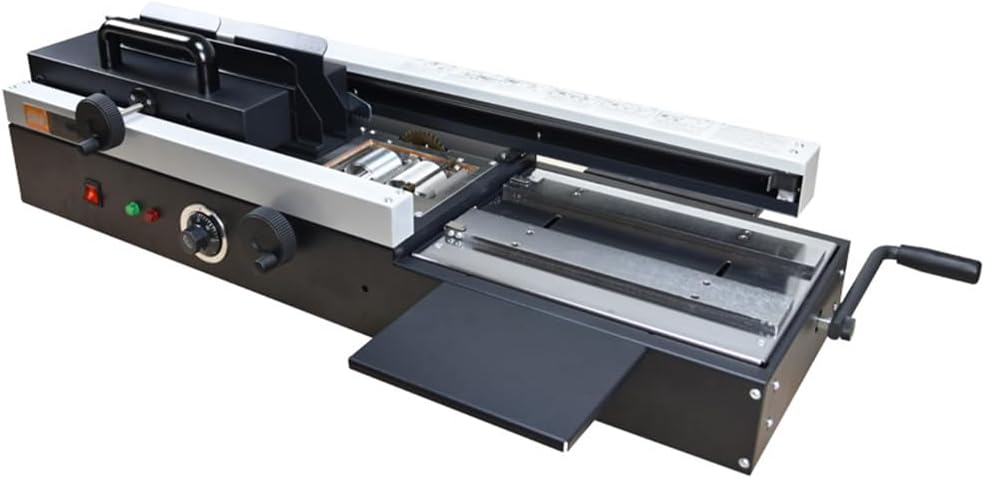 JKSVTF A4 Book Binding Machine, 1200W Wireless Hot Melt Glue Paper Punch Binder, Sol Temperature Range 135°C~180°C, for Office Book Paper Albums