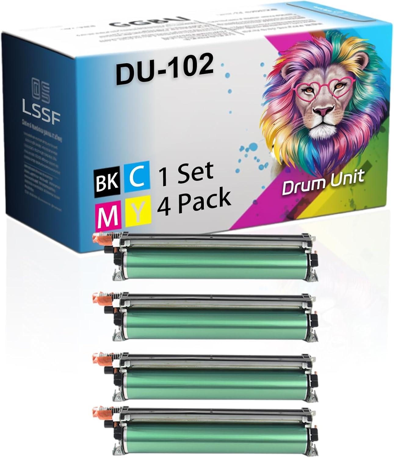 LSSF Compatible for Konica Minolta Bizhub C5500 6500 6501 5501 Printer, DU-102 Drum Unit, Ultra-High Print Page Count with Chip 100000 Pages (Multicolour)