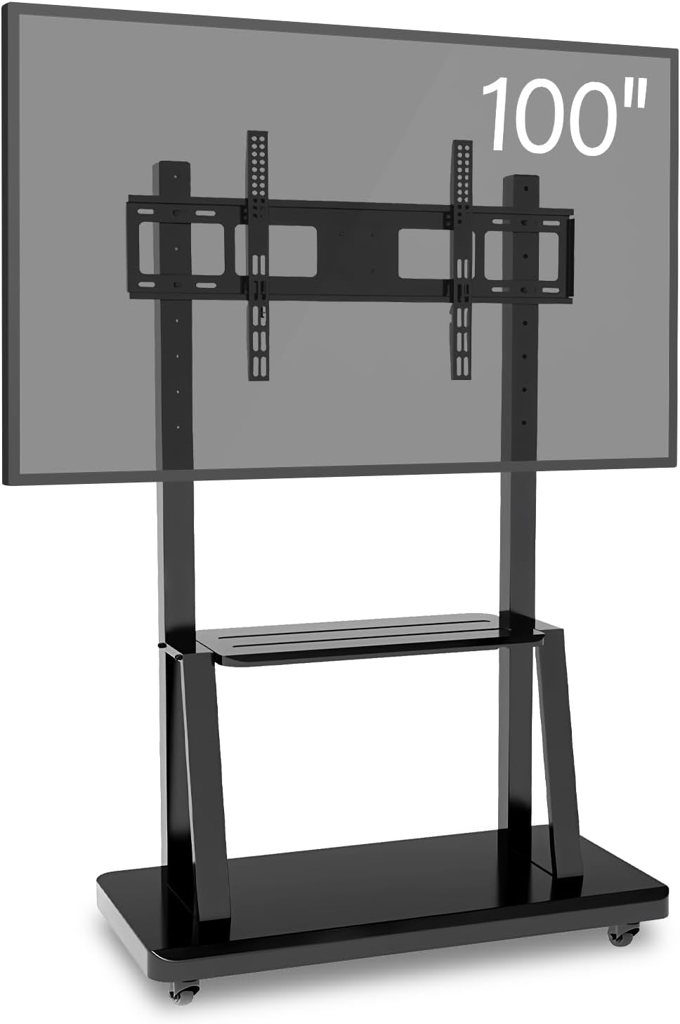 JYXCN Smart Board Stand for 60-100 Inch Interactive Whiteboard, Mobile Stand with 4 Lockable Wheels, Height Adjustable, Holds to 400lbs, Design for Classroom Home Office