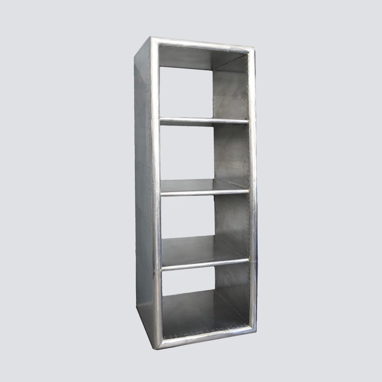 NauticalMart Tomcat Bookcase Aluminum Open Bookshelf Office, Library, Living Room, Bedroom Decoration, Aviation Furniture