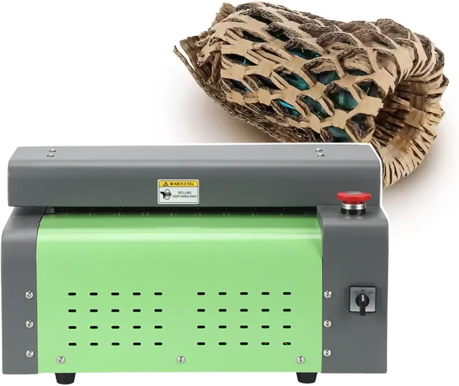 HCAUYNN Corrugated Box Expanding Mesh Strip Cutting Machine,Paper Cushion Fillers Make Office Equipment, Recycle Cardboard Shredder Machine,220V-X72