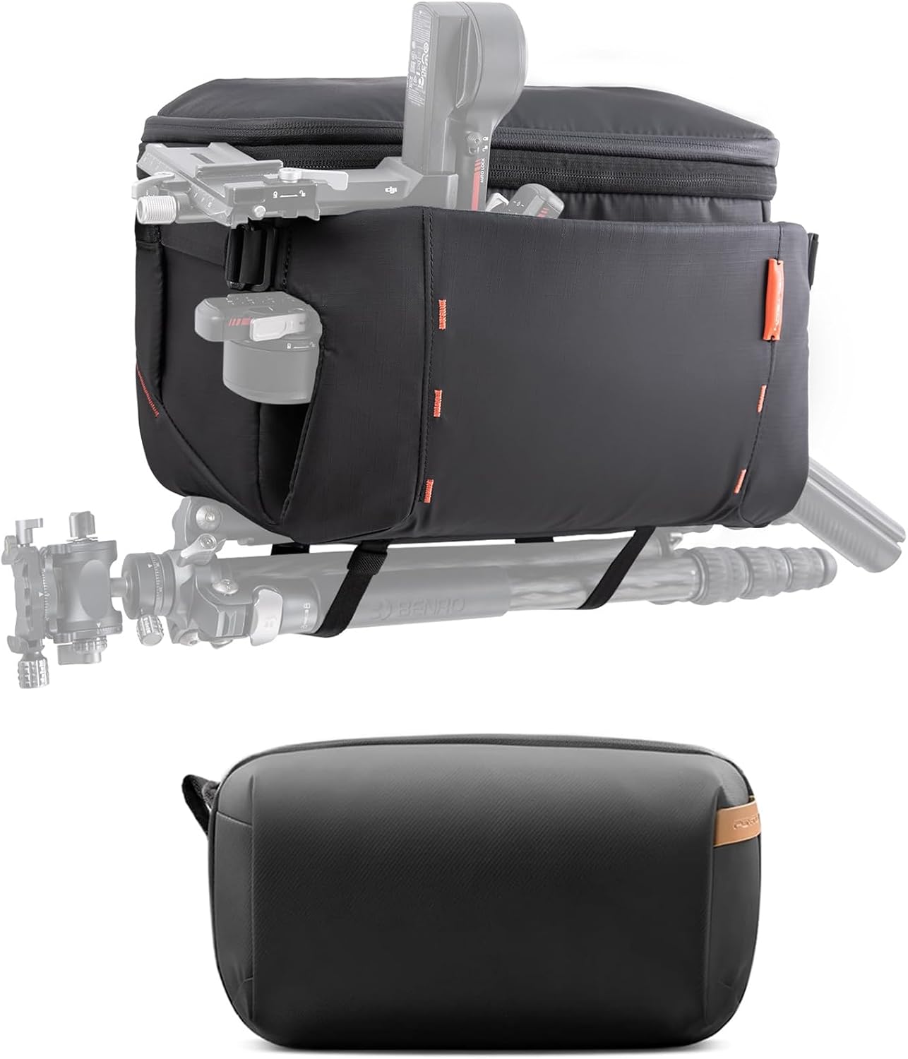 PGYTECH OneMo Sling Camera Bag 11L-13L+Tavel Tech Organizer, Waterproof Tech Pouch, Electronics Accessories Organizer Travel Carrying Case, Cable Organizer Bag for Cables, Cord, Phone Batteries