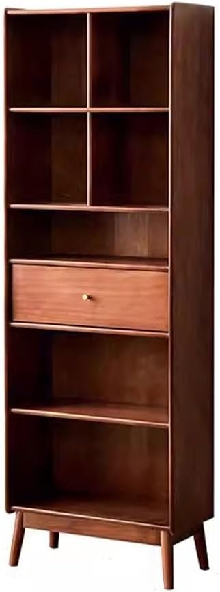 DIEYPOL Bookshelf Household Solid Wood Floor Bookshelf Living Room Storage Cabinet Bookcase Porch Study Storage Bookcase Display Cabinet Bookcase(M:65CMX32CMX190CM)