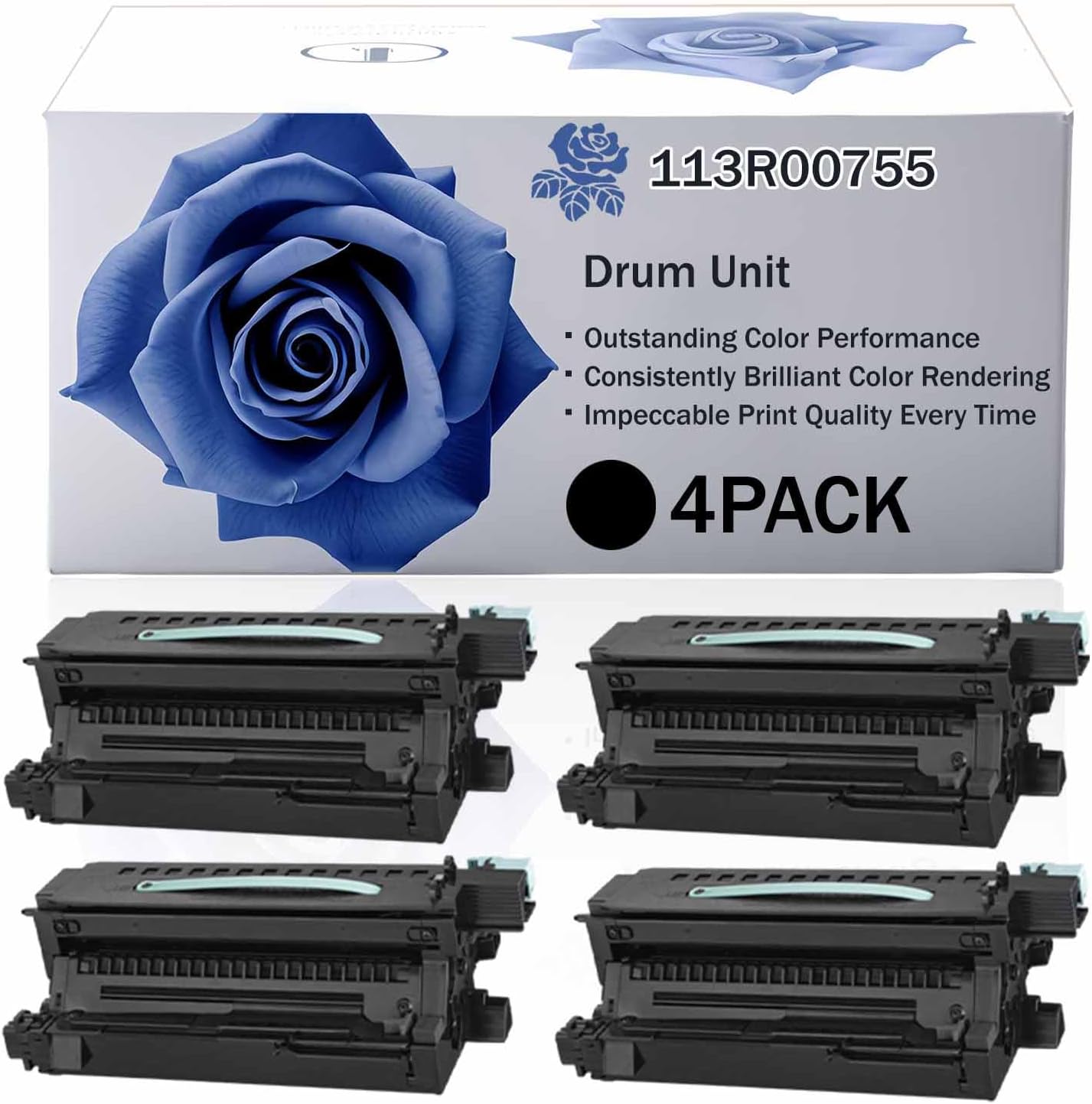 LECUU 113R00755 High Yield Drum Unit Compatible for Xerox WorkCentre 4250 4250C 4250S 4250X 4250XF 4260 4260S 4260X 4260XF Printer, Premium Print Performance for Your Office Needs (BK-4PACK)
