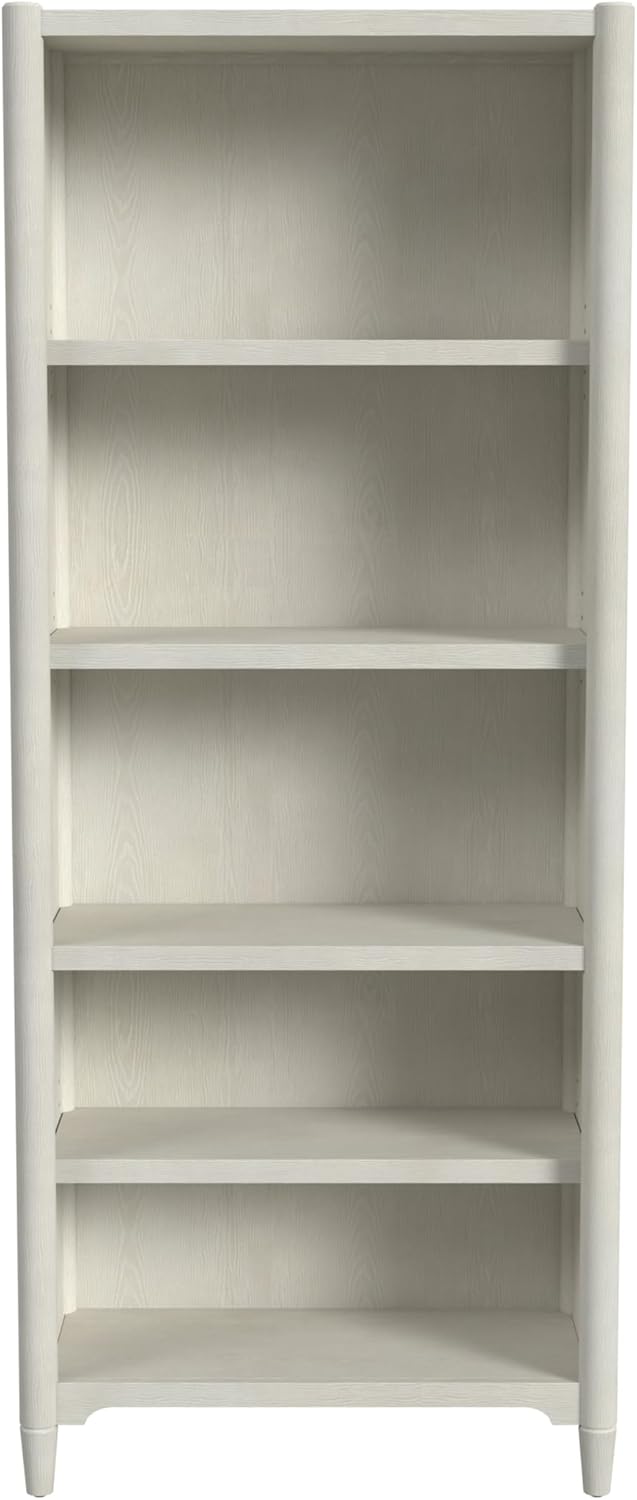 Martin Furniture Modern Wood Open Bookcase, Office Shelving, Storage Cabinet, Fully Assembled, White