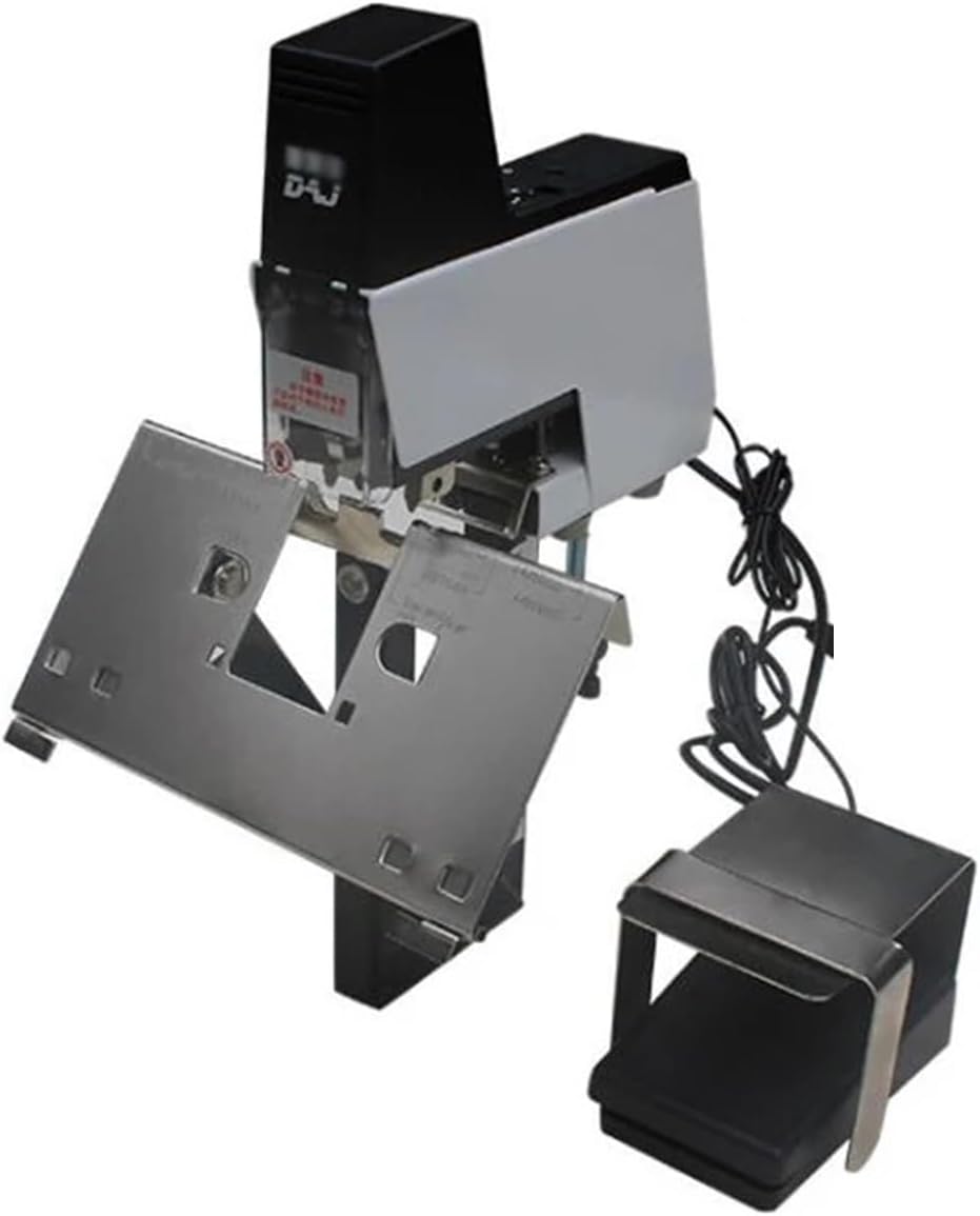 KJZQLMZ 106 Electric Auto Rapid Stapler Binder Machine 2-50sheets Heavy Duty Flat and Saddle Stapler Multiple Application Scenarios for Flat and Saddle Binding