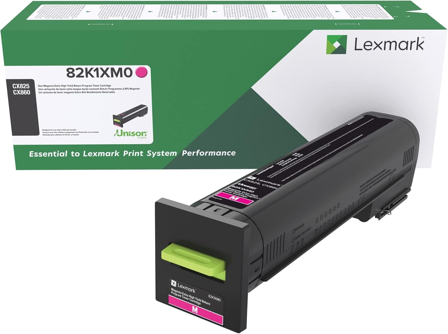 Lexmark 82K1XM0 CX825, CX860 Magenta Extra High Yield Return Program Cartridge Toner