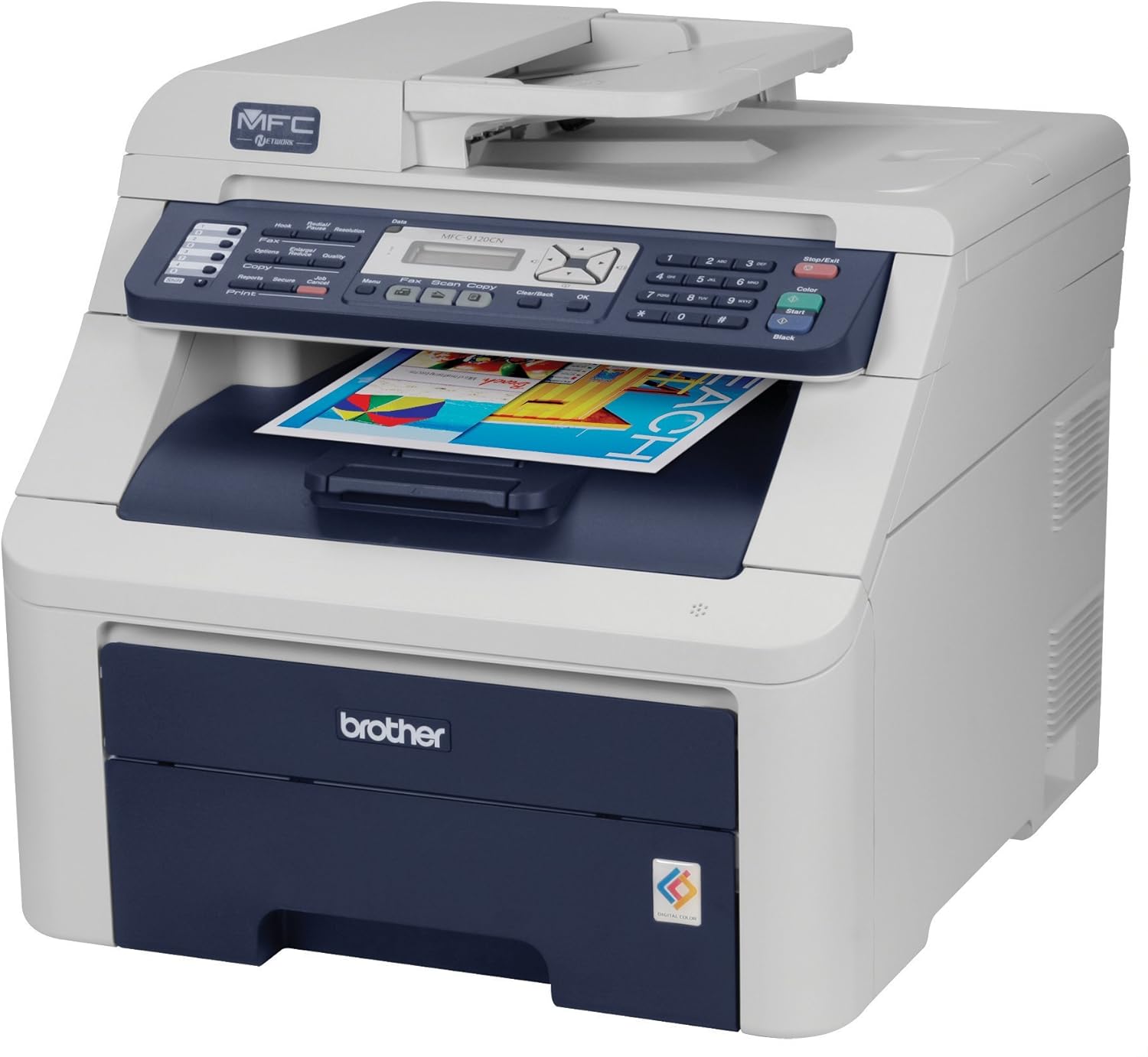 Brother MFC-9120CN Digital Color All-in-One Printer with Fax and Networking