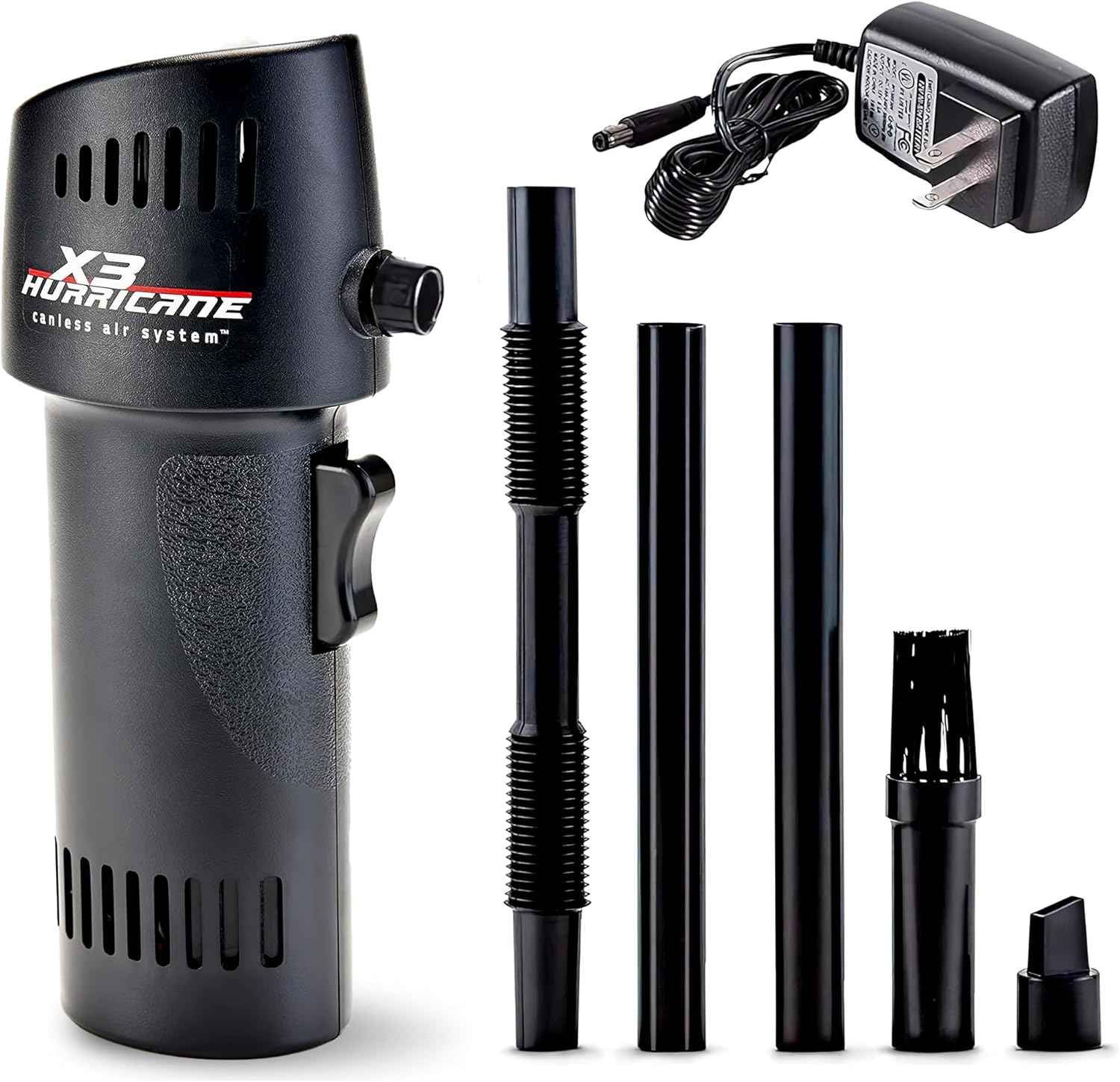 Canless Air X3 Hurricane Canless Air Compressor - Portable & Rechargeable Keyboard Cleaner, Perfect for Electronics and Household Cleaning - Includes 5 Attachments