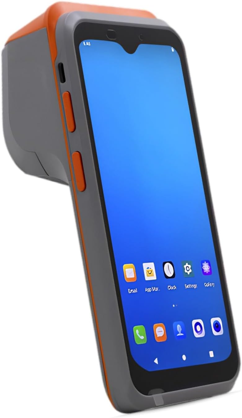 Yoidesu POS Thermal Receipt Printer, 6.2 HD Handheld PDA Printer Mobile POS Machine for Android 10, 1D 2D Barcode Scanner Support Bluetooth SDK NFC 8MP 58mm Print