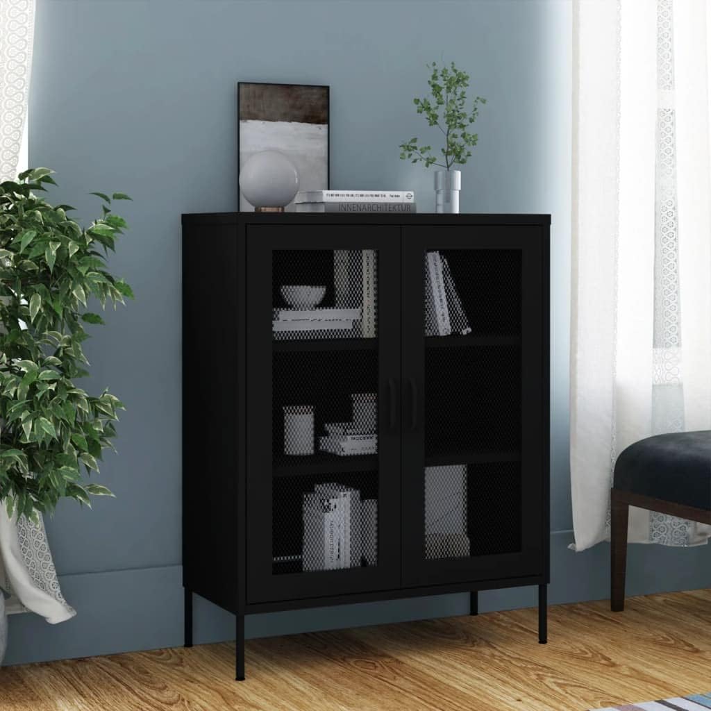 QZZCED Bookcase Storage Cabinets Storage Cabinet Black 31.5