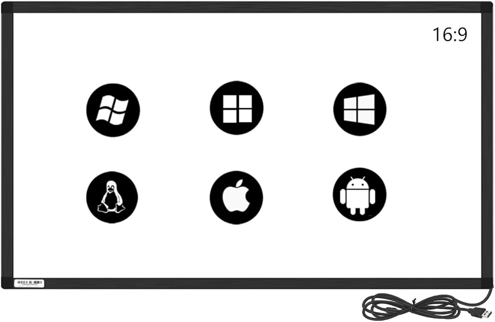 GreenTouch 55 inch 10 Points IR Touch Frame Infrared Touch Screen Without Glass USB Interface Free-Drive for Touch Monitor, Interactive White Board, Digital Kiosks and Interactive Displays