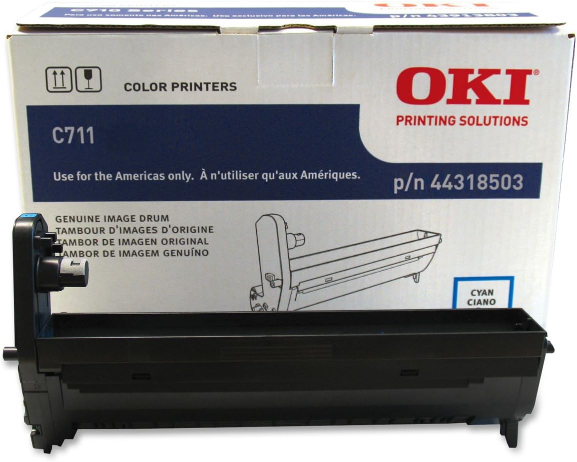 Oki Data 44318503 Image -Drum for C711 Series Printers, 20000 Page Yield, Cyan