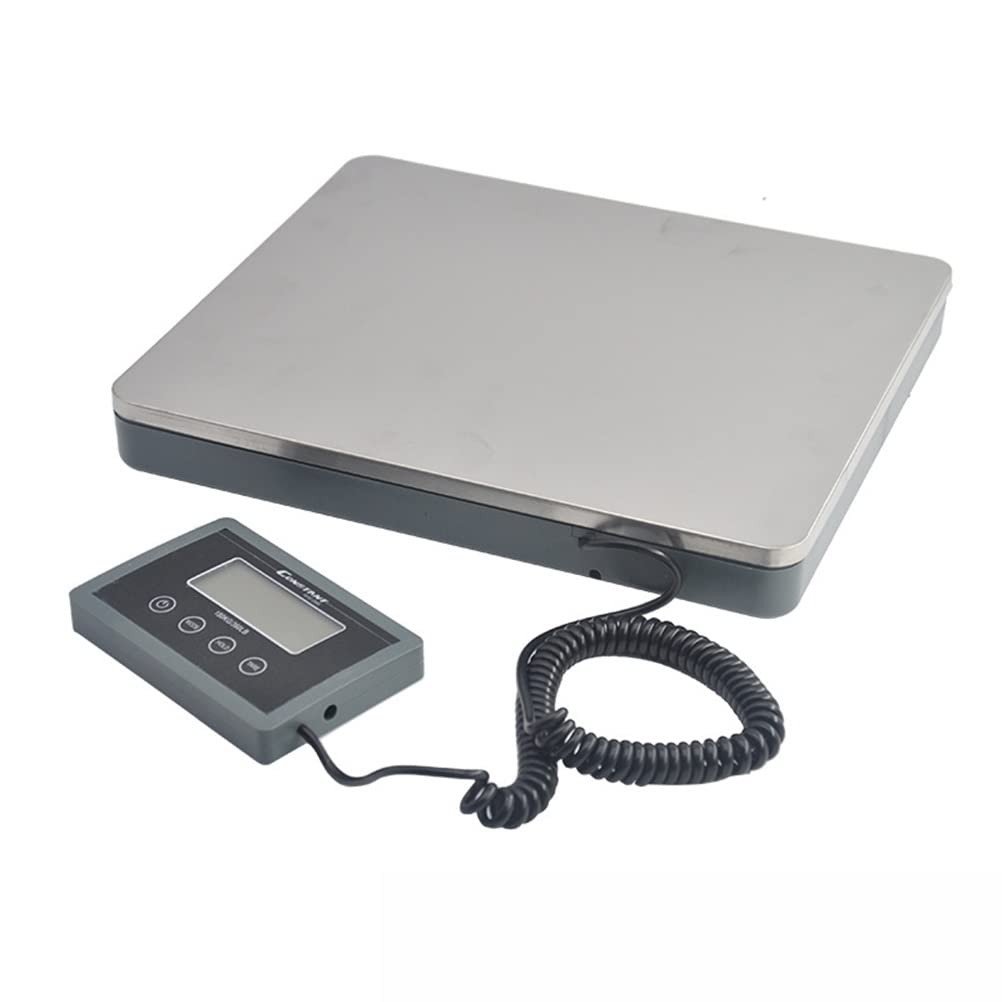 Postal Scales for Packages Digital Kitchen Scale Highly Accurate Multifunction Food Household Stainless Steel Plates Precise and Tare Function Electronic Cooking Baking (Color : Silver) (Silver)