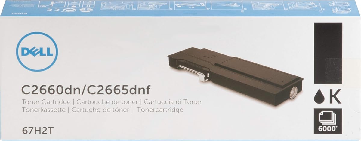 Dell Computer 67H2T Black Toner Cartridge C2660dn/C2665dnf Color Laser Printer