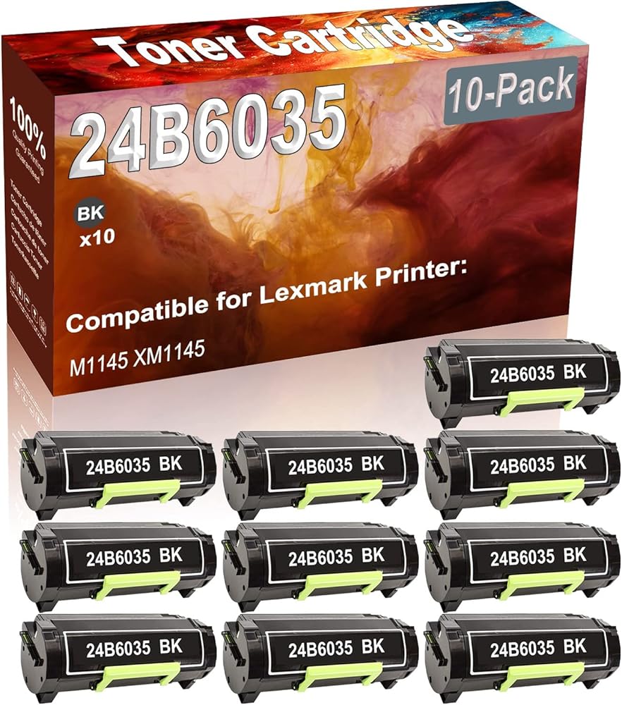 Credibility Store 10-Pack (Black) Compatible High Yield 24B6035 Printer Cartridge use for M1145 XM1145 Printer