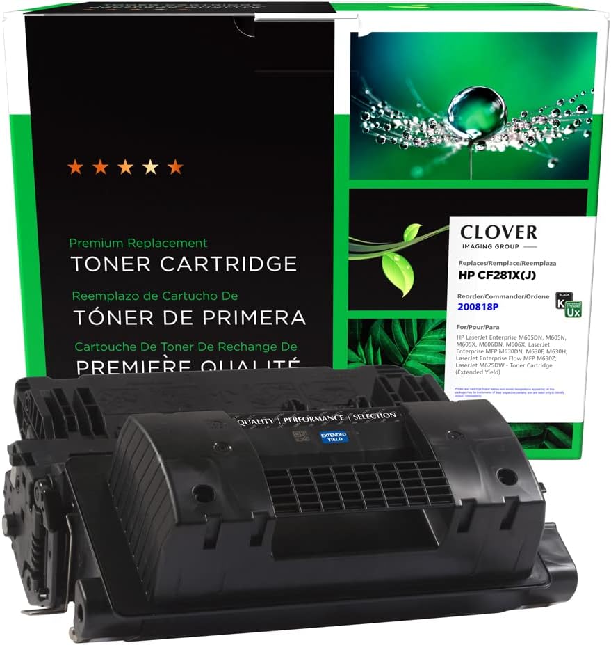 Clover Remanufactured Toner Cartridge Replacement for HP CF281X | Black | Extended Yield