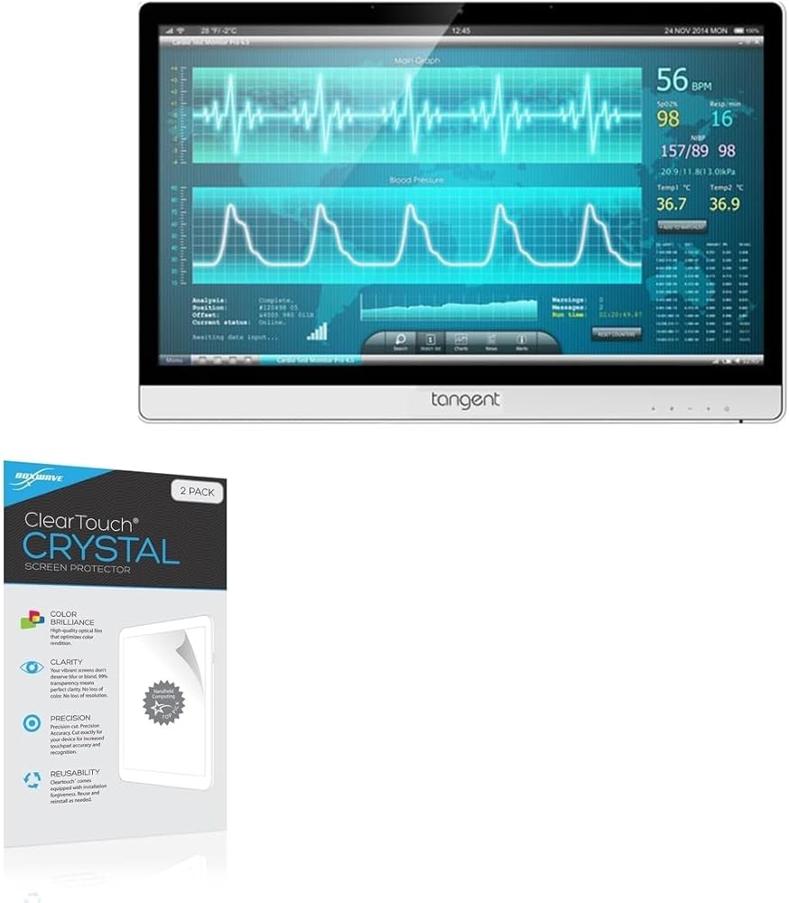 BoxWave Screen Protector Compatible With Tangent Medix ML27 - ClearTouch Crystal (2-Pack), HD Film Skin - Shields From Scratches
