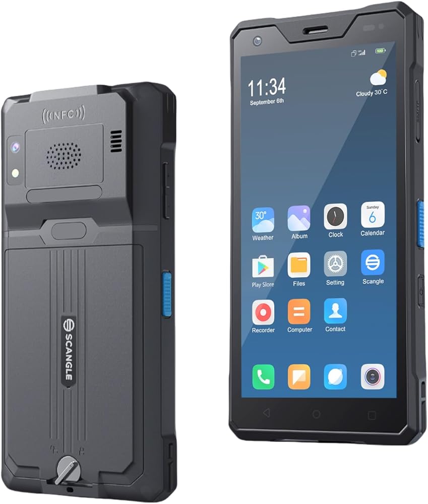 Scangle H2 Handheld Rugged Android Barcode Scanner PDA Data Terminal Mobile Computer,5.5“ Display Android 12 OS,4GB+64GB Built-in 2D Scanner & NFC,4G LTE/WiFi Warehouse Inventory Logistics Scanner