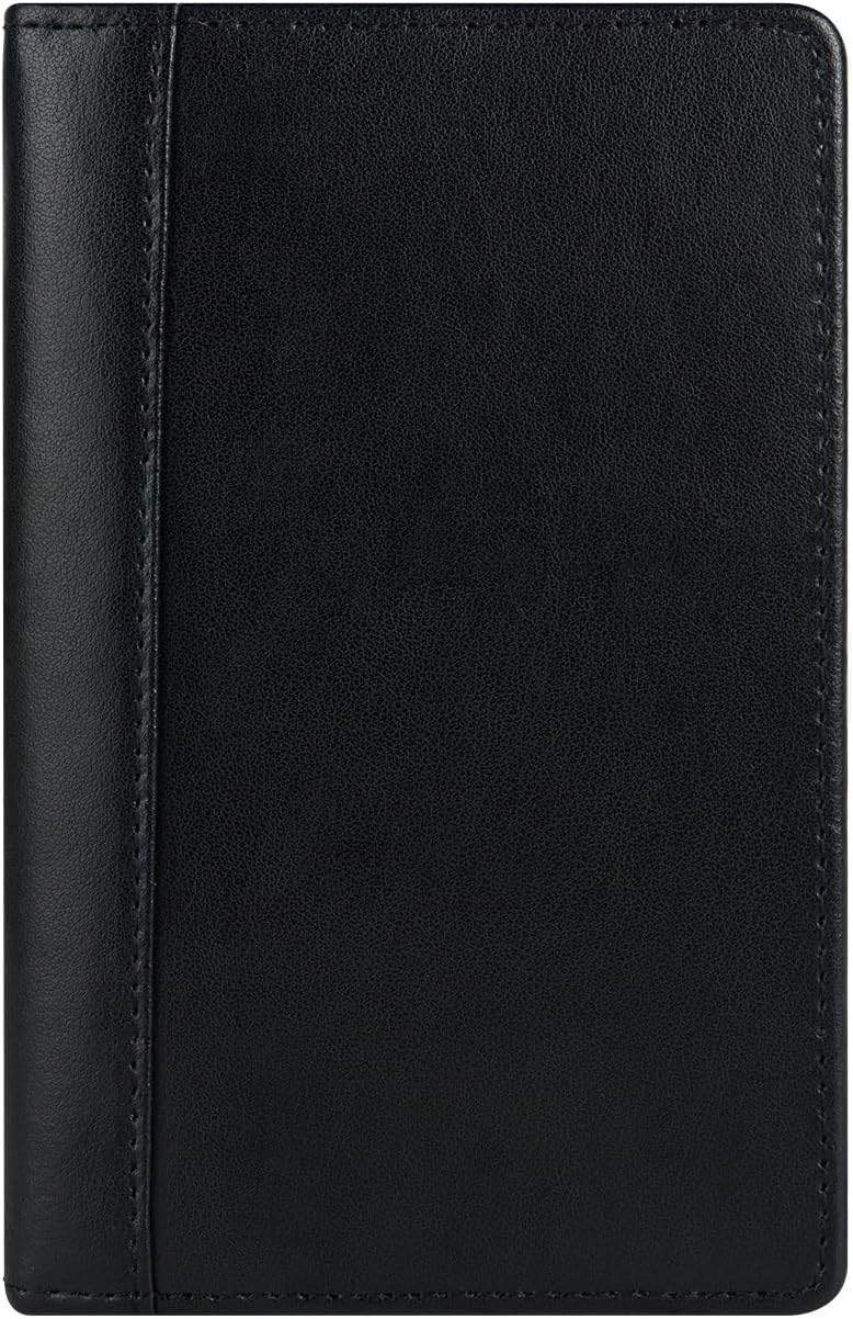 FranklinCovey - FC Signature Ring-Bound Binder for FranklinCovey Planners | Nappa Leather - Open Binder (Pocket, Black)