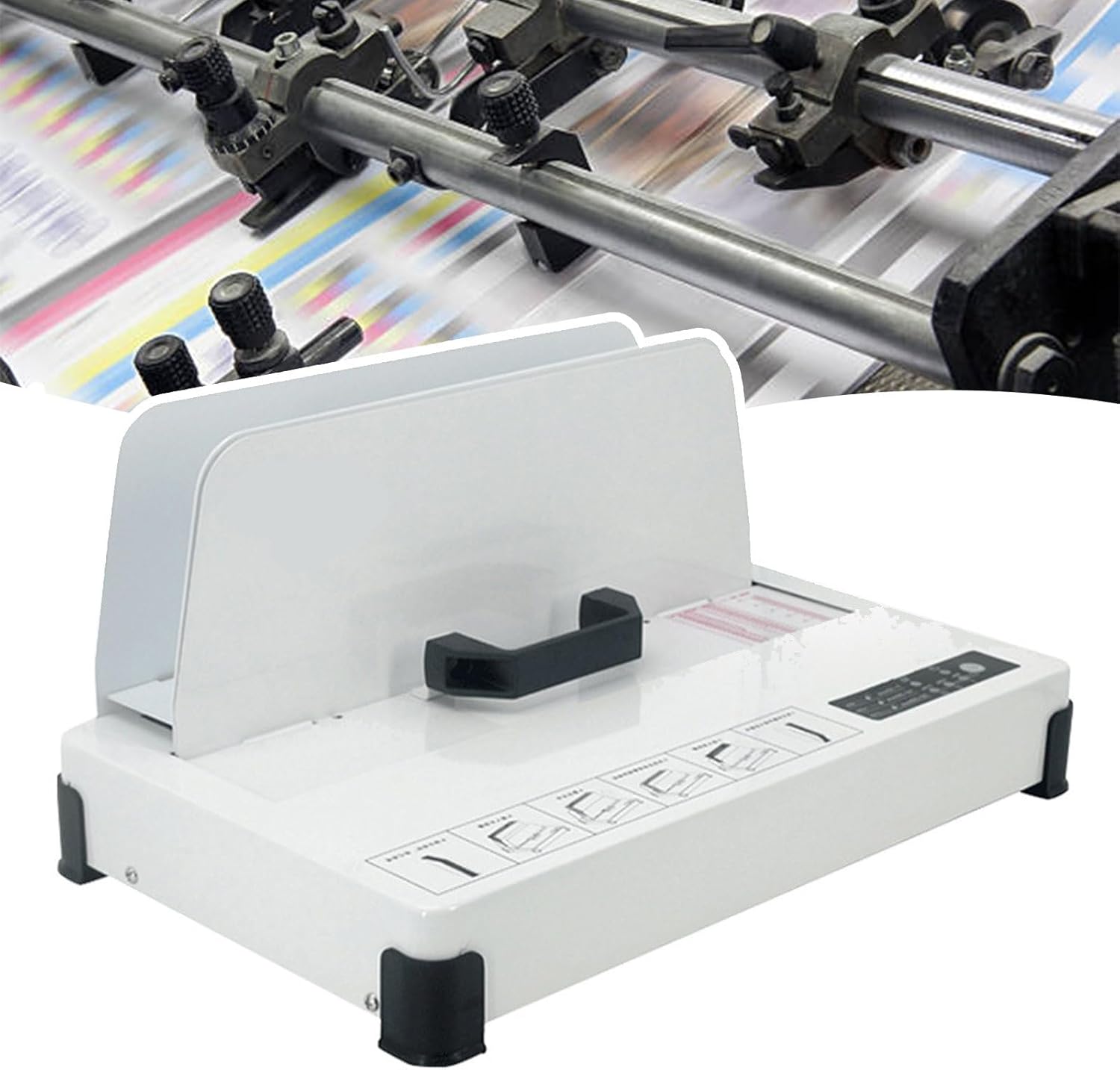 Electric Hot Melt Binding Machine - A3(Short Edge)/A4/A5 File Thermal Binding Kit with PTC Ceramic Heating/50mm Binding Thickness/Cooling Rack, Book Binding Tool for Document Contracts