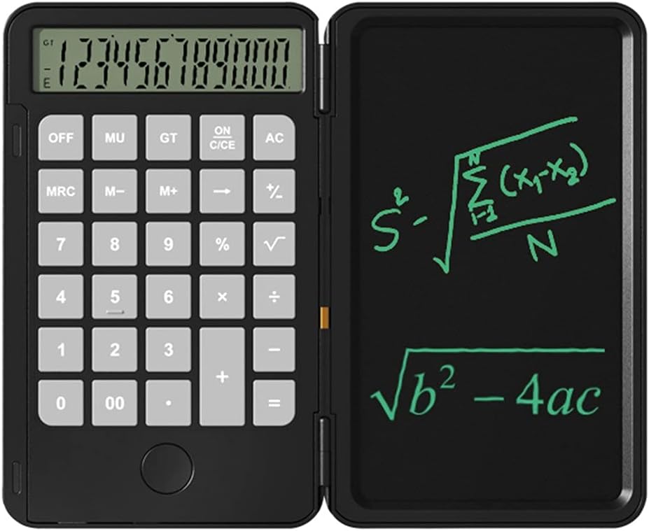DUYHBAWRS Calculator 12 Digit Calculator with Writing Table 6.5 Inch LCD Display Writing Board Calculators(D)