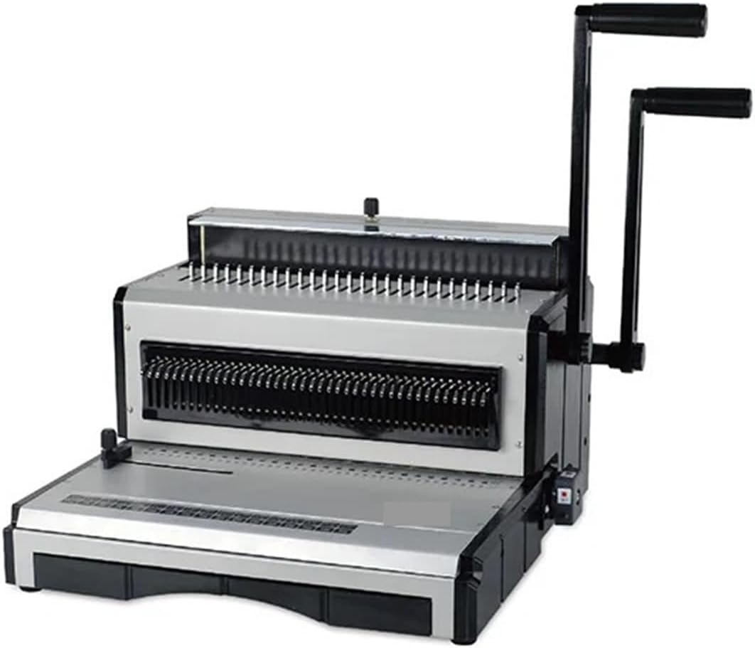 Binding Machine, Wire 3 1 and Wire2 1 2-in-1 Punching and Binding Machine Multi-Functional Binding Machine for 25 Sheets 70g Paper