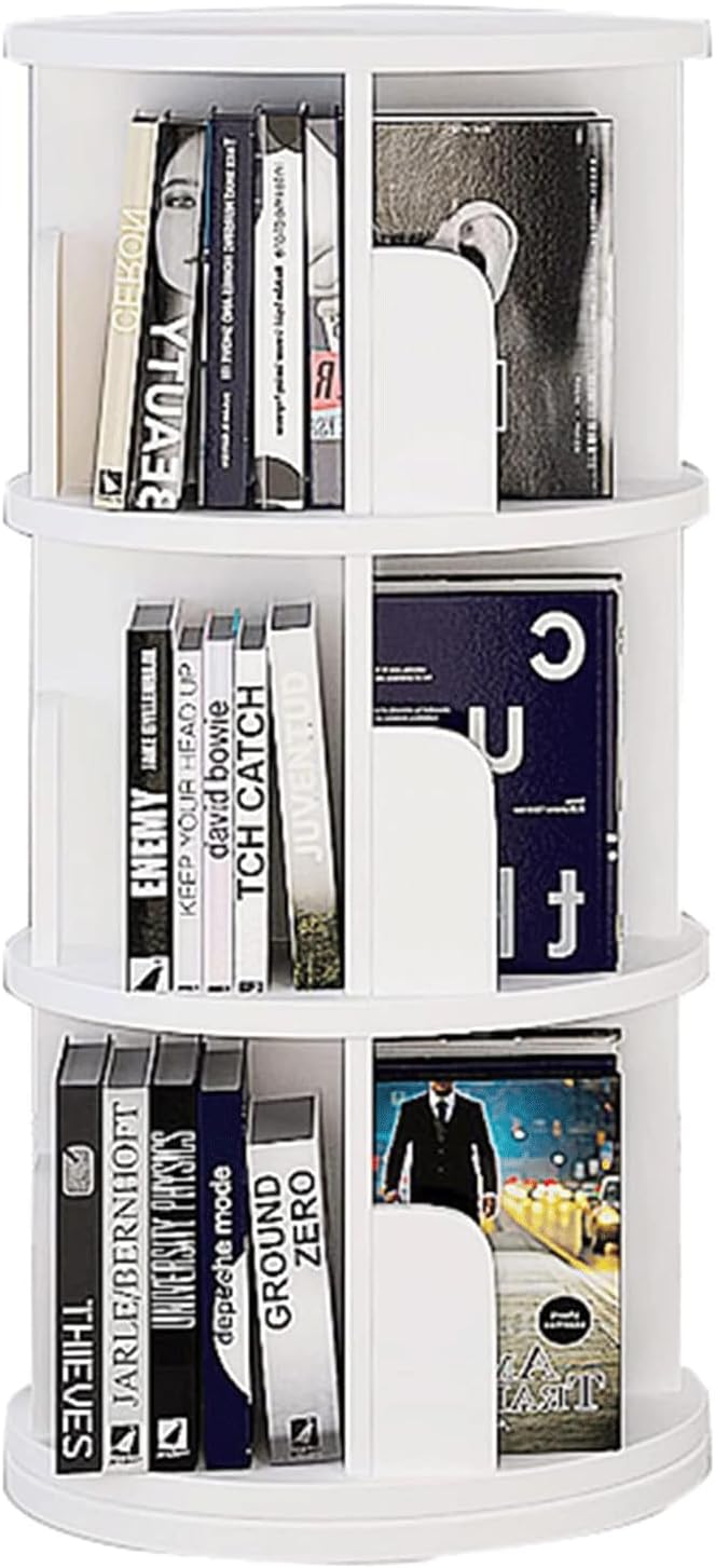 Flexible Bookcases White Standing Bookcase 2/3/4/5 Tiers Book Rack Simple Home Living Room Bookshelf Organizer Perfect Furniture, 40*96cm