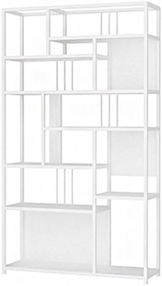 SONGCHAO Book Shelf Nordic Wrought Iron Bookshelf Shelf Living Room Floor-to-Ceiling Bookcase Office Multi-Layer Modern Creative Shelf Cube Storage Organizer (Color : C, Size : 120 * 25 * 200cm)