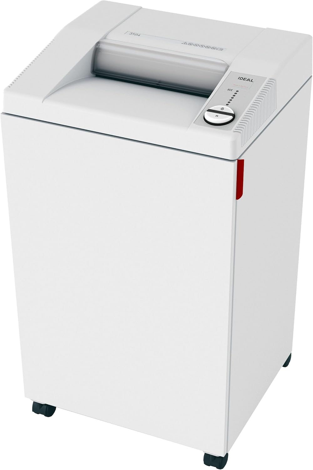IDEAL 3104 Cross-Cut Commercial Office Paper Shredder Heavy Duty, Made in Germany, Continuous Operation, 22 to 25 Sheet Feed Capacity, 32-Gallon Bin, Shreds Staples/Credit Card, P-4 Security
