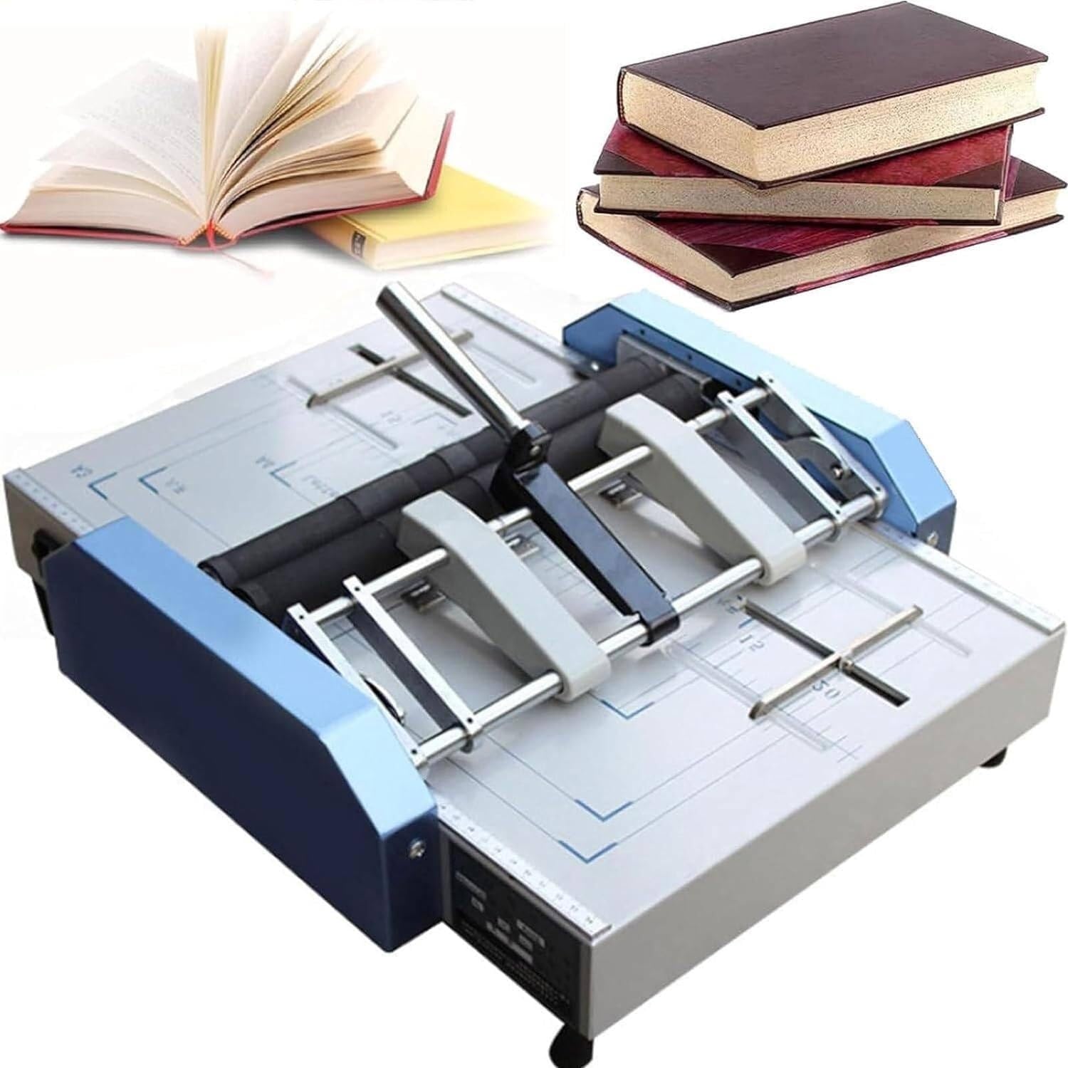 SXXZYAZJ Automatic Flatbed Binding Machine,A3 Brochure Stapler,Folder,Creasing Machine Electric Paper Book Stapler(110V)