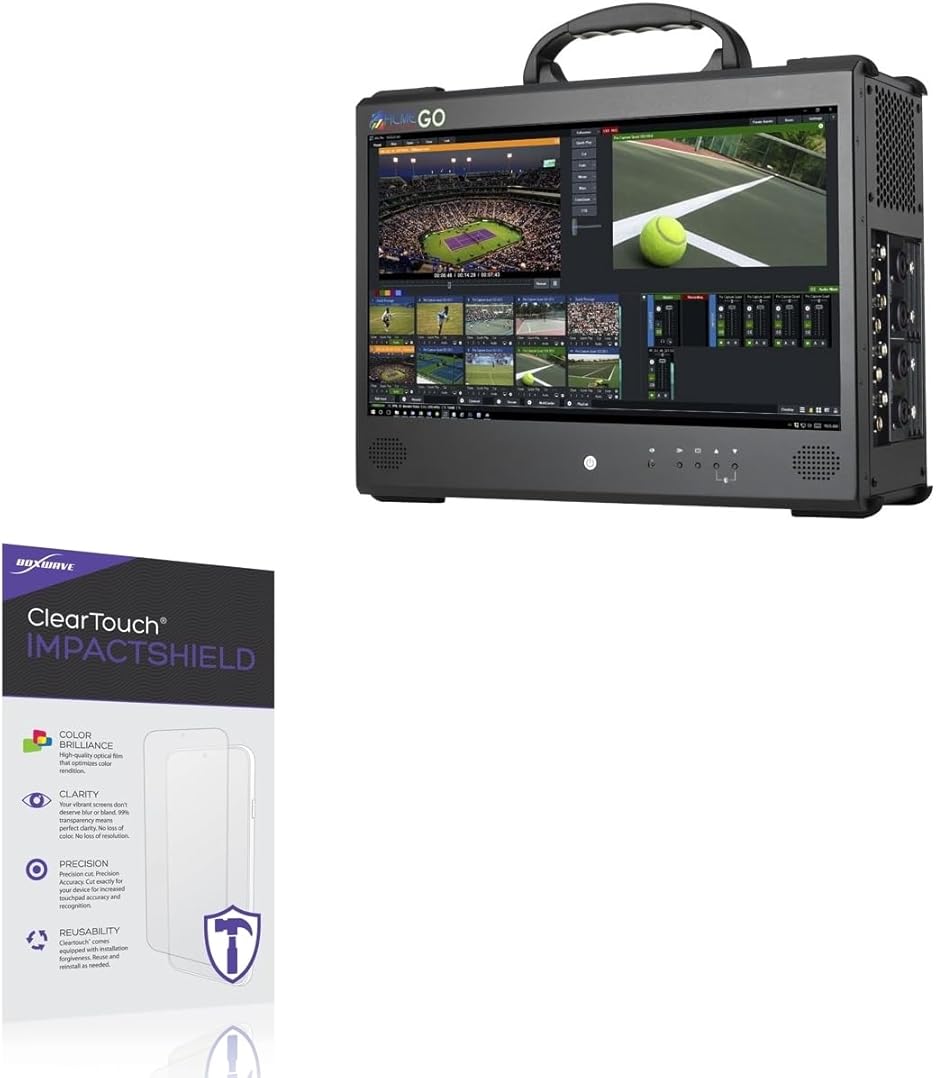 BoxWave Screen Protector Compatible With Acme Portable Machines Acme GO (17.3 in) - ClearTouch ImpactShield (2-Pack), Impenetrable Screen Protector Flexible Film