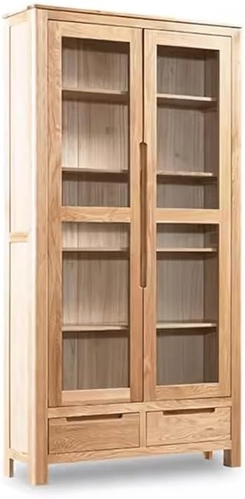 SONGCHAO Book Shelf Pure Solid Wood Bookcase Nordic Household Oak Bookshelf Solid Wood Shelf Display Cabinet Nordic Simple Log Bookshelf Cube Storage Organizer (Color : A)