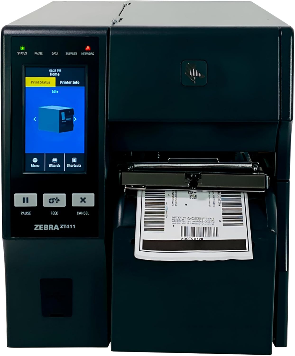 Zebra ZT411 Thermal Transfer Barcode Label Printer BT Ethernet USB Serial Cutter ZT41142-T210000Z, Bundle with Power Cord (Renewed)