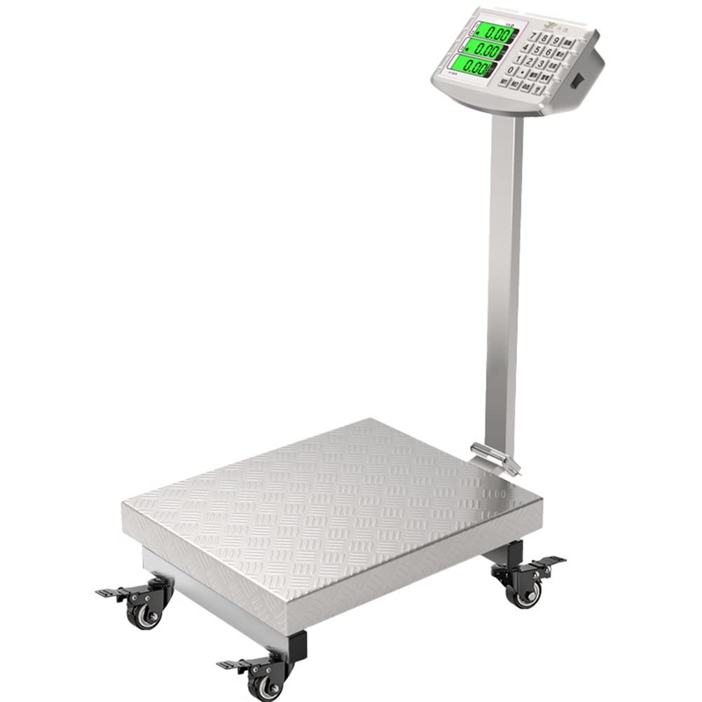 Foldable Scale Weight Electronic Platform High-Definition LCD Display Digital Floor for Luggage Shipping Package Computing Postal Shop Weighing (Size : 300kg) (300kg)