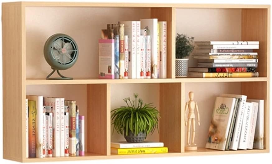 Bookshelf Open Bookcase Wall Shelf Wooden Wall Decoration Bookshelves Wall-Mounted Bookshelf Home Partition Wall Cabinet Bookcases (Color : 1, Size : L)